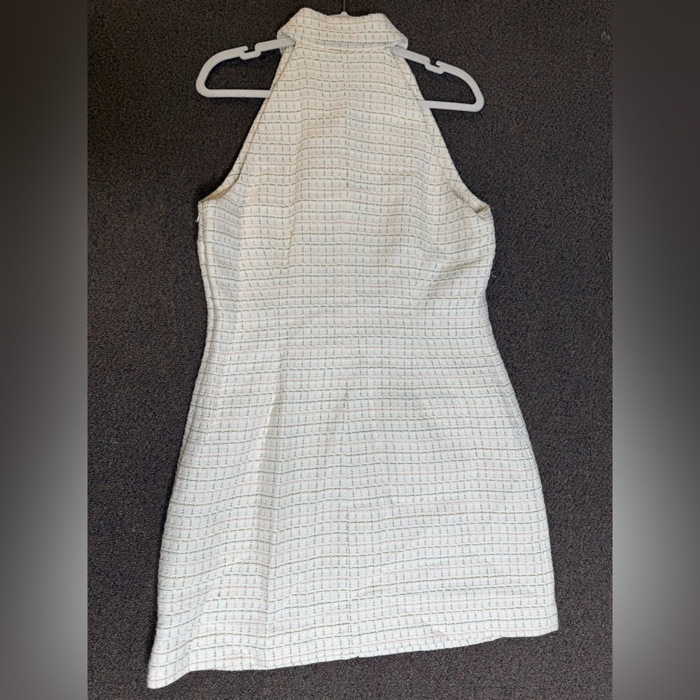 NWT Veronica Beard Roxanne Tweed Button Front Mini Dress Size 12 - Picture 6 of 8